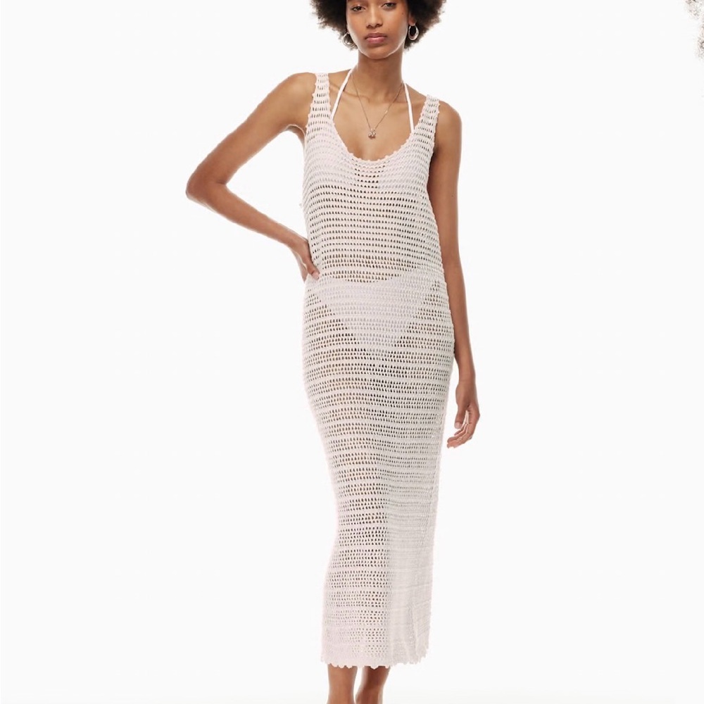 Aritzia Cream Crochet Swim Cover-Up